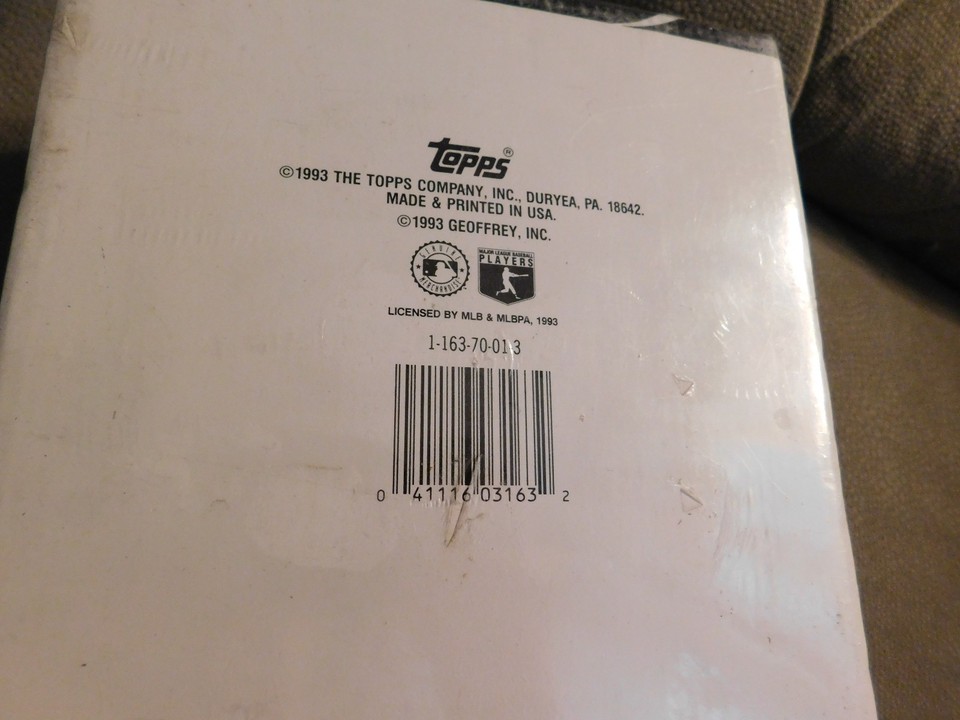 TOPPS BASEBALL CARD SET 1993 TOYS R' US eBay