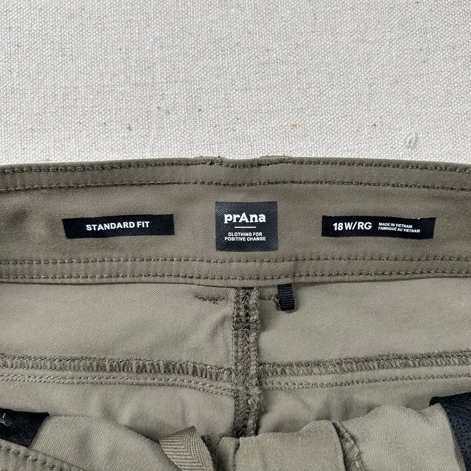 Prana Pants Womens 18w/RG Halle Straight Roll Tab Snap Hiking Cargo Outdoor - Image 4 of 4
