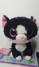 TY 2014 Beanie Boos 6" Pepper the Cat With PINK Glitter Eyes