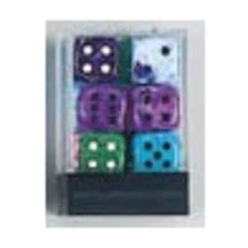 Koplow Swirl Dice d6 16mm Assorted Colors Swirl (12) New