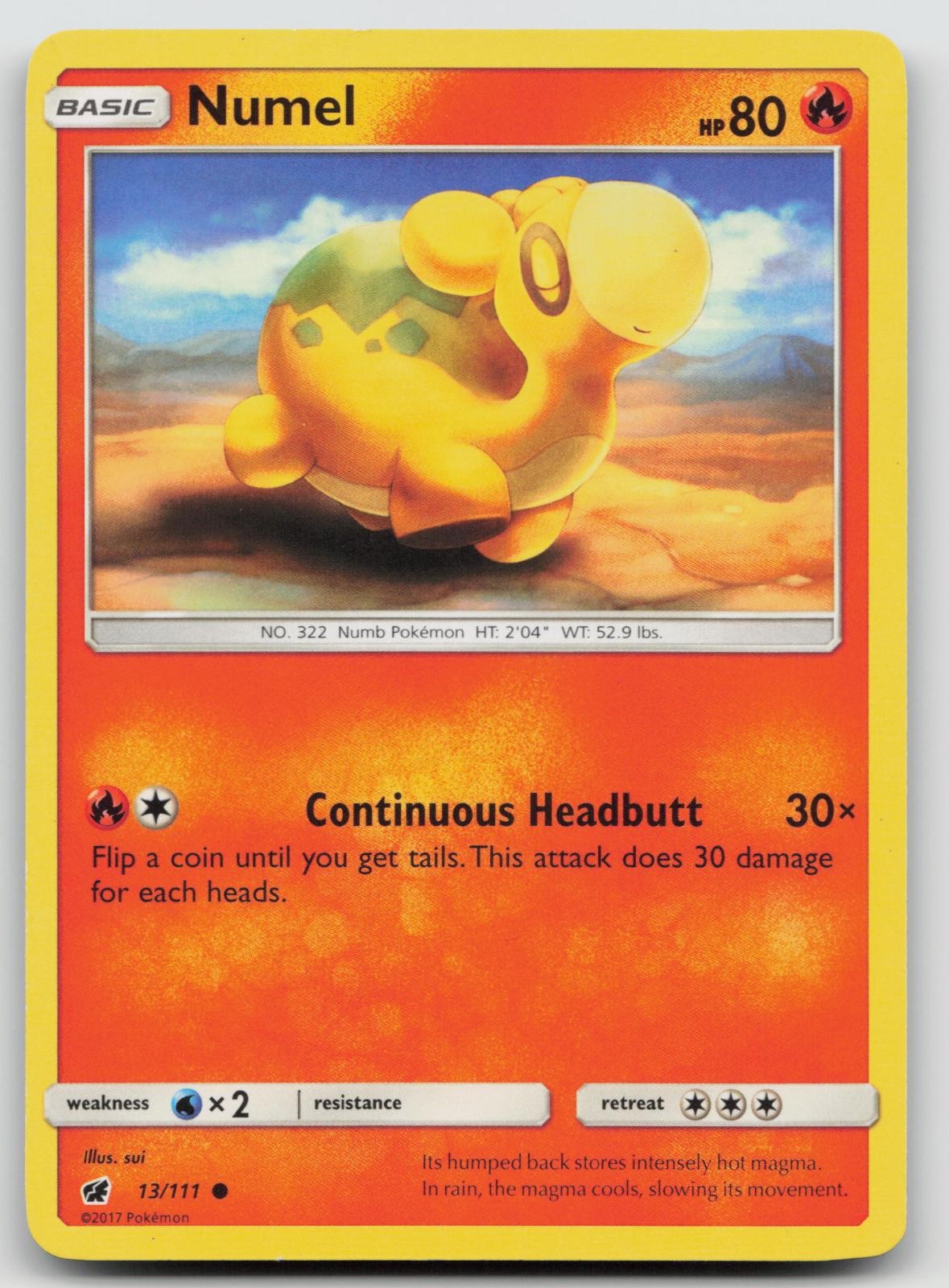 Numel 13/111 LP Crimson Invasion Pokemon