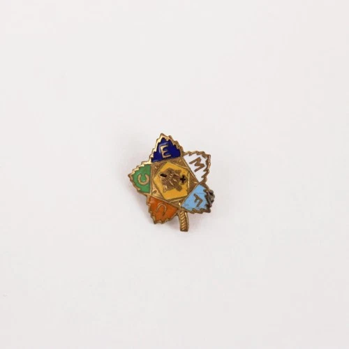 Vintage Royal Neighbors of America FUCEM Maple Leaf Enamel Pin