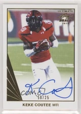 2018 Leaf Ultimate Draft 90 Gold /25 Keke Coutee #BA-KC1 Rookie Auto RC