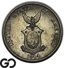 1944 Phillipines 5 Centavos, High Relief, Choice BU++