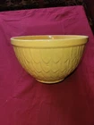 Vintage McCoy Pottery Yellow Fish Scale bowl  8" Pattern Mixing Bowl 8"