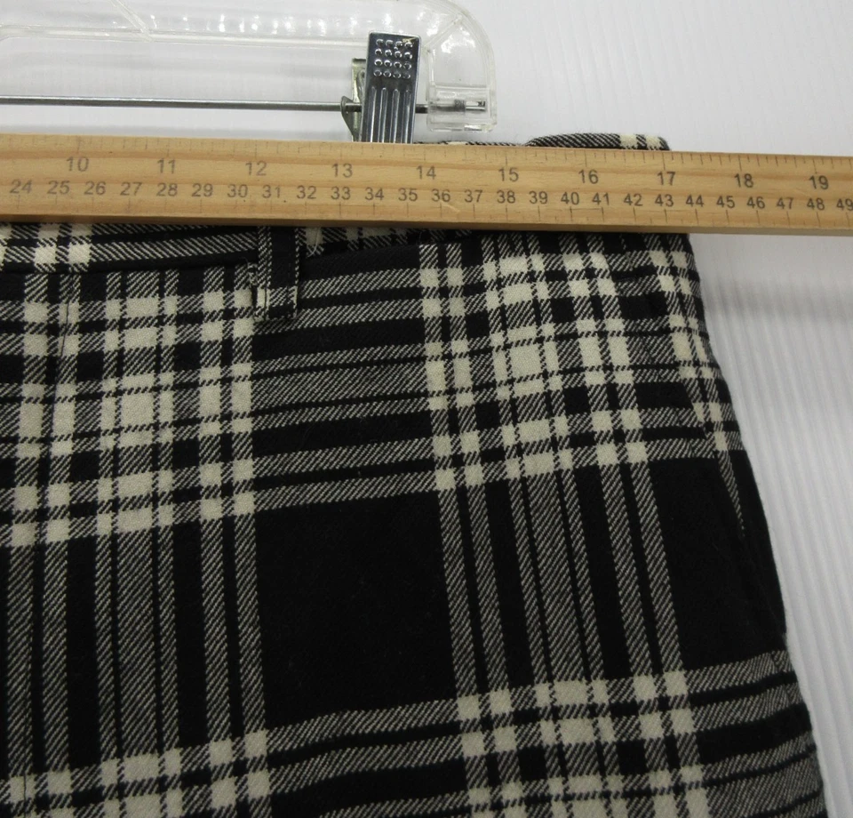 Etro Pants Men 36 Black White Milano Wool Plaid Trousers Preppy Italy 36X34 * - Image 3 of 4