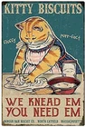 Kitty Biscuits We Knead Em You Need Em Vintage Tin Metal Signs Home Décor 8x12