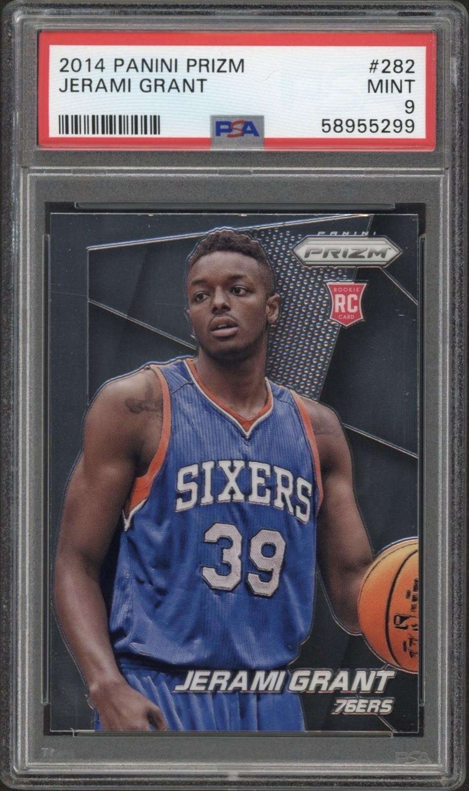 2014 Panini Prizm Jerami Grant Rookie RC #282 PSA 9 Mint Philadelphia 76ers