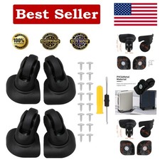 High-Quality 360  Swivel Suitcase Wheels - Pack of 4, Easy Installation Included