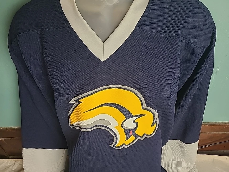 Jersey Buffalo Sabres Slug Logo NHL Azul Dorado Para Hombre Talla XL De Colección  Foto 4 de 4