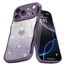  for iPhone 17 Pro Case for Women Girls Cute Curly For iPhone 17 Pro Purple