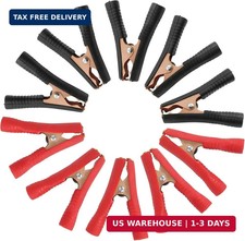10Pcs 100A Insulated Alligator Clips Electrical Heavy Duty Alligator Clamps, Bat