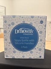 Dr. Brown's Milestones Wide-Neck Sippy Bottle with Silicone Handles 2-pack