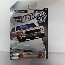 2018 Hot Wheels 50th Anniversary Zamac 4/8 '70 BUICK GSX Zamac w/Red Pr5 Spokes
