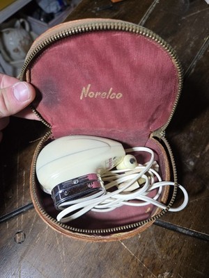 Vintage 1950s Norelco ''Egg'' Electric Shaver SC7748 with Original Leather Case &