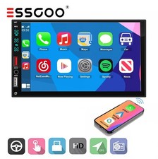 Single 1 DIN 7" Car Stereo BT CarPlay FM Radio Touch Screen MP5 Player Head Unit