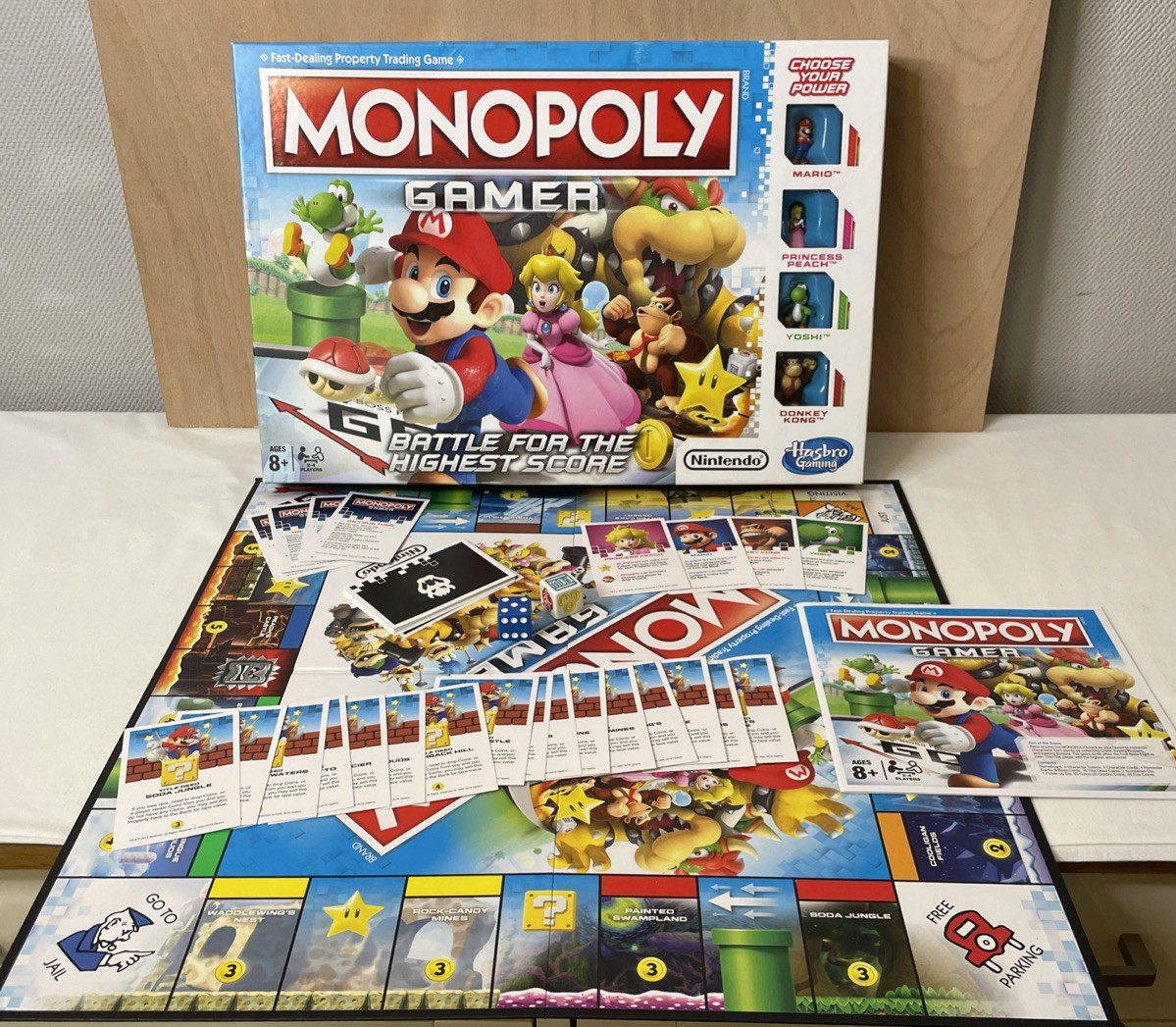 Monopoly Gamer Nintendo Mario Bros Edition Board Game, Hasbro Complete!