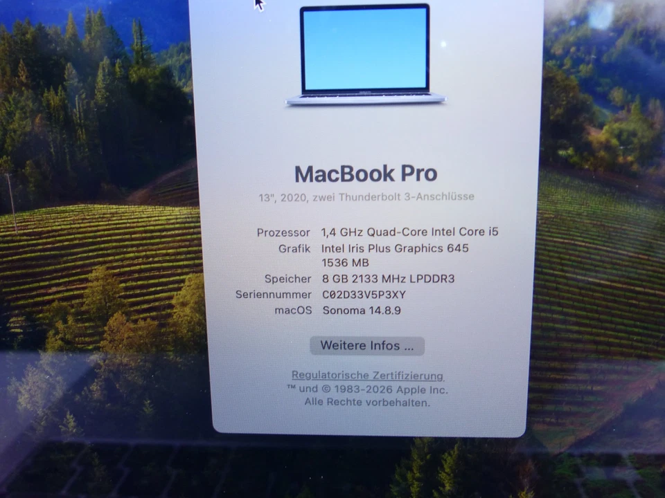Apple MacBook Pro 13,3 Zoll (256GB SSD, Intel Core i5 8. Gen, 3,90 GHz, 8GB)..., Foto 3 von 5