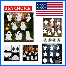 8PCS Halloween Ghost Yard Signs Boo Ghost Outdoor Decor with Stakes Double-Si...
