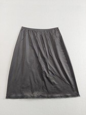 Lorraine Women Half Slips Skirt MT Black Elastic Waist Knee Length Petticoat