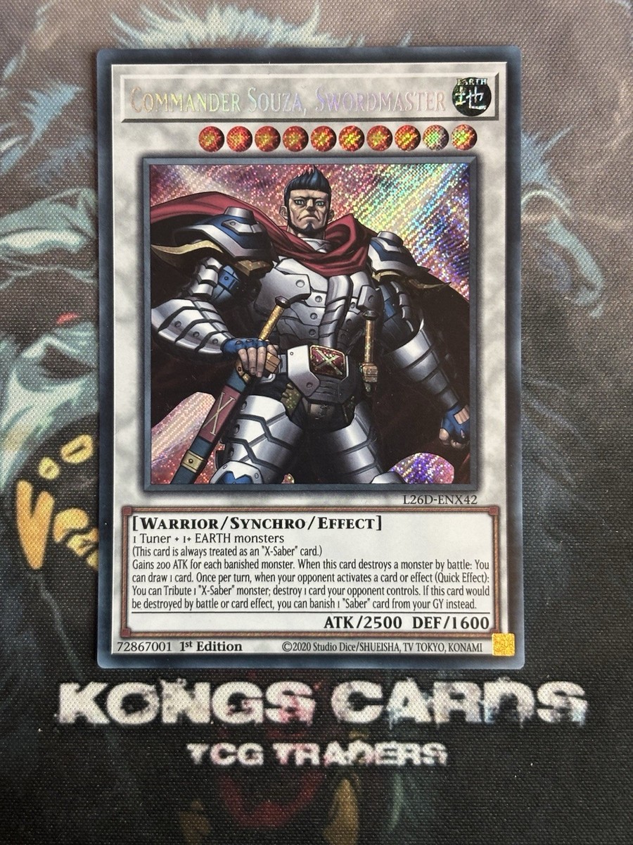 L26D-ENX42 Commander Souza, Swordmaster Secret Rare Yu-Gi-Oh! NEW
