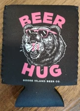 Goose Island Beer Co HAZY BEER HUG IPA Bear Black Beer Koozie