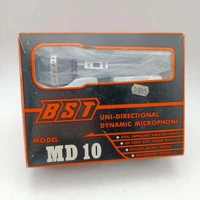 Micro vintage BST MD 10 Uni Directional Dynamic Microphone Japan - Photo 1/2
