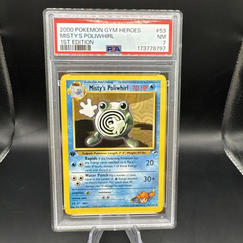 Misty's Poliwhirl (1st Edition) graded PSA 7 for sale on eBay