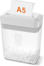 Bonsaii 6-Sheet Cross Cut Shredder for Home Office, P-4, Overheat Protection