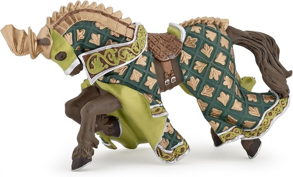 Papo 39923 Pferd Des Waffenmeisters Drache Fantasy RaritäT Spielfigur Neu-image