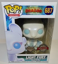 Funko Pop! How to Train Your Dragon Light Fury #687 Diamond Excluisve - NEW ??