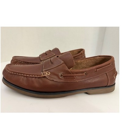 Samuel Windsor Mens Brown Leather Penny Loafer Shoes Size 12 11077
