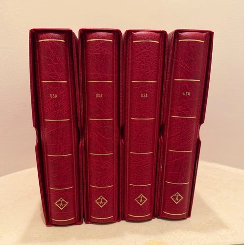 EXCEPTIONAL US STAMP COLLECTION IN 4 IMMACULATE LIGHTHOUSE ALBUMS 1847-1995