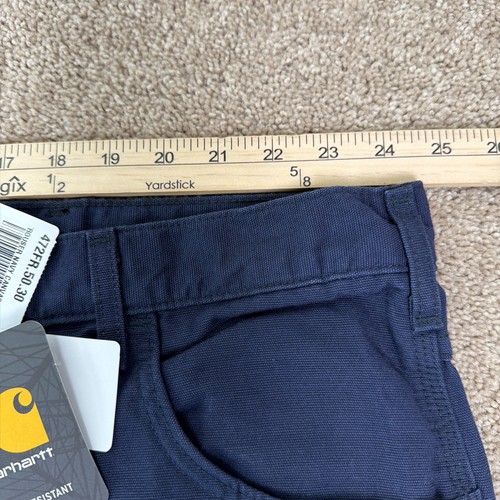 Carhartt FR Hose Herren 50x30 Navy Blau Canvas Fire Resistant Workwear FRB159 Neu mit Etikett - Bild 9 von 12