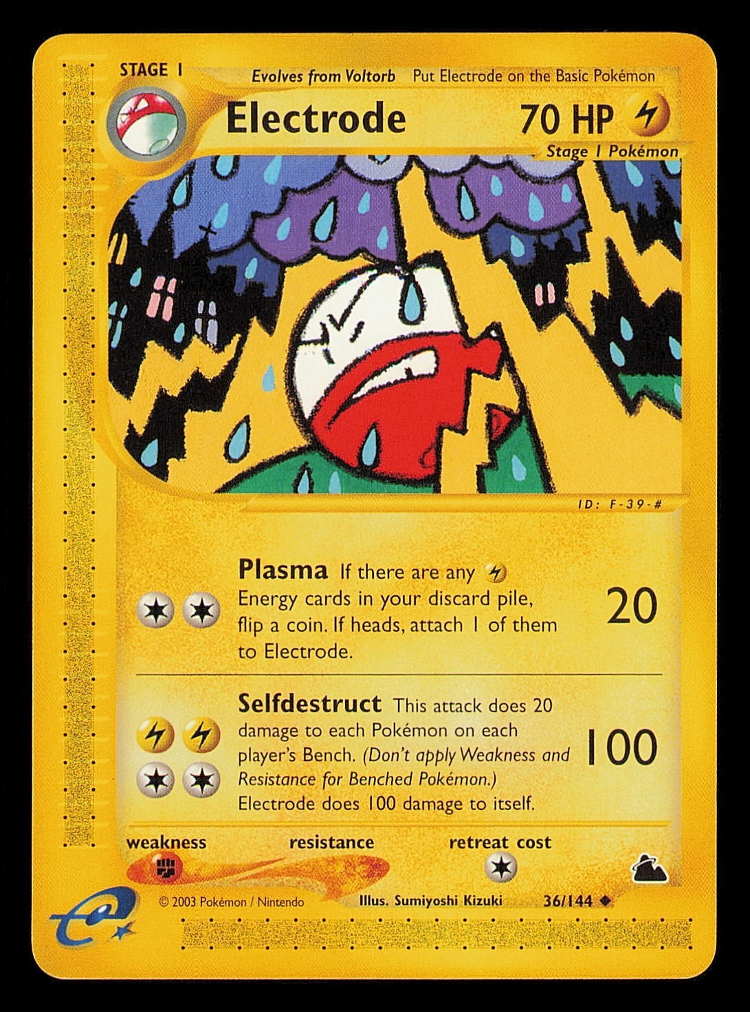 Electrode 36/144 - Skyridge - Pokemon Trading Card Game - WOTC 2003 NM