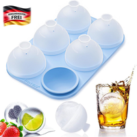 EiswüRfelform Kugel Silikon 6Er, Bpa-Frei, Auslaufsicher, SpüLmaschinenfest