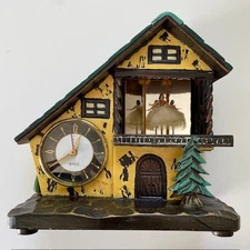 Meiko Tokei Japanese Musical Wooden Clock | Ballet model no 231 | Vintage 1950