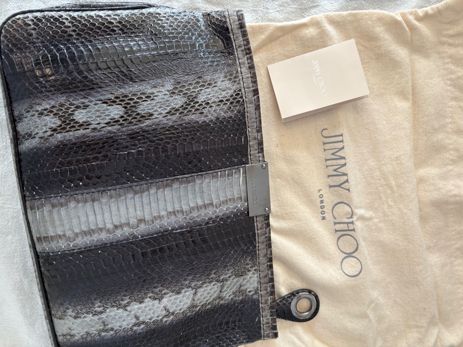 Jimmy Choo Python Zip Clutch - image 11