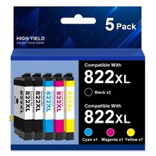 822XL T822 Ink Cartridge compatible for Epson WorkForce WF-4834 WF-4820 WF-4830