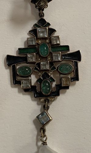 Pendientes Percossi Papi De Colección Declaración Gota Esmalte Verde Perla - Imagen 2 de 10