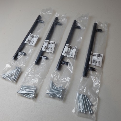 4 Black Round Modern Cabinet Handles Bar Pulls Kitchen Hardware Stainless Steel - 第 1/12 張圖片
