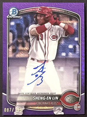 Sheng-En Lin AUTO PURPLE MEGA REFRACTOR /199 #BMA-SL 2025