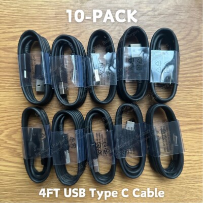 1/10Pcs Bulk Lot USB Type C Cable Samsung S10 S20 S22 Fast Charger Charging Cord