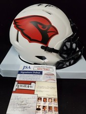 ARIZONA CARDINALS RONDALE MOORE AUTOGRAPHED LUNAR MINI HELMET JSA COA
