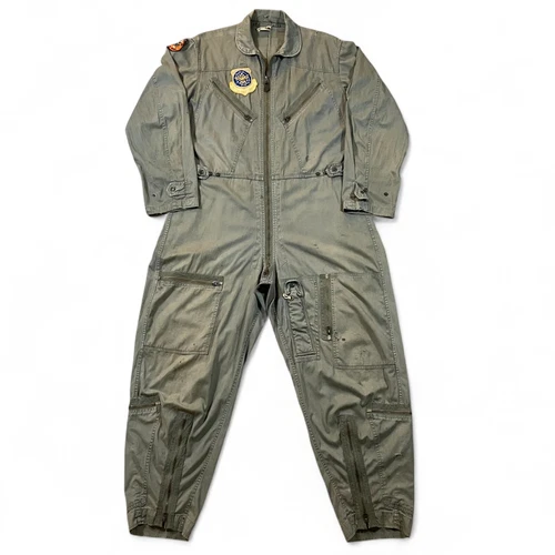 Vtg 60s USAF Flying Coveralls Flight Suit OG-107 Cotton Twill Military Vietnam L