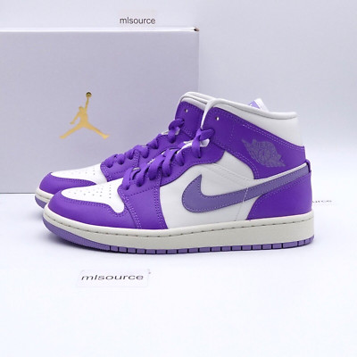 Size 12 Women's / 10.5 Men's Air Jordan 1 Mid Sneakers BQ6472-504 Action Grape