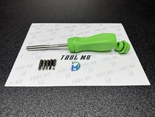 Snap-on Tools Usa Nos Green Hard Handle Ratcheting Screwdriver Wbits Ssdmr4b Snap-on Tools Usa Nos Green Hard Handle Ratcheting Screwdriver Wbits Ssdmr4b