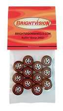 12 Brightvision Redline Wheels – 12 Large Size Bright Chrome Cap Style Wheels