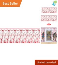 Durable 4' x 30' Bloody Wall Backdrop - Perfect for Adult Halloween Gatherings