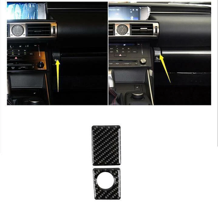For 2013-2017 LEXUS IS250 IS350 Carbon Fiber Interior Full Set Cover Trim 14Pcs - Image 3 of 4